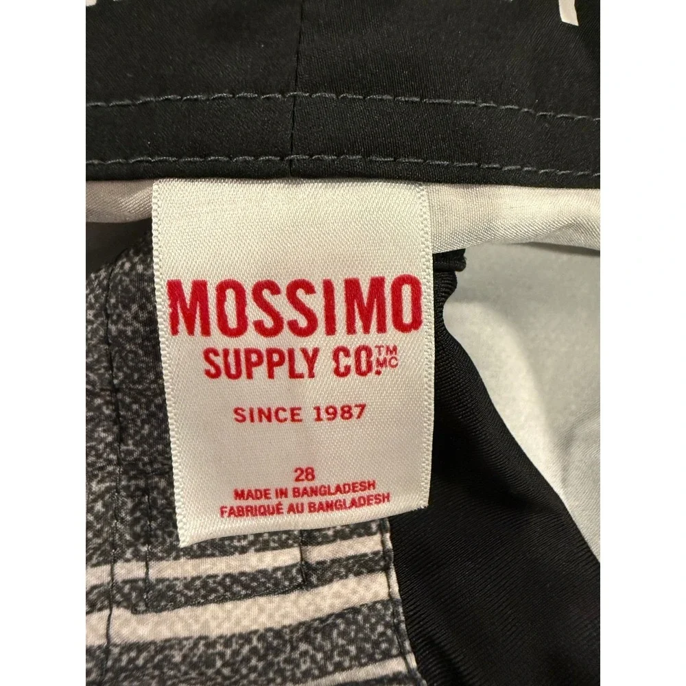 Mossimo Supply Co Mens Grey Striped Tropical Floral Board‎ Shorts Size 28 Swim